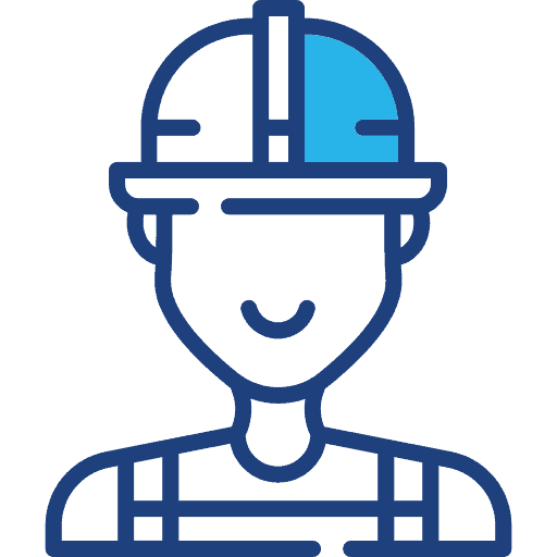Visual icon of a contractor, representing ease of hiring and managing contractors for a company.
